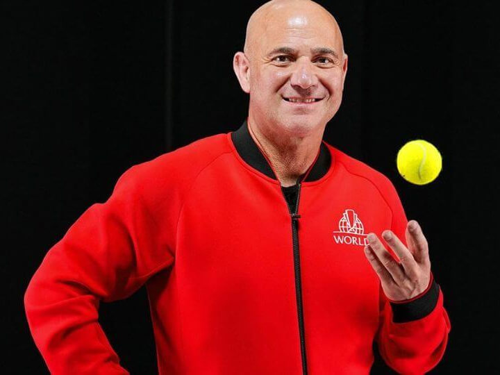 Andre Agassi and the Rio Open trophy