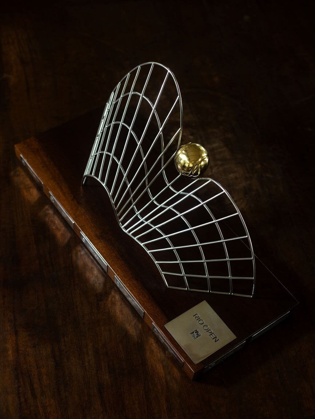 Detail of the Rio Open trophy